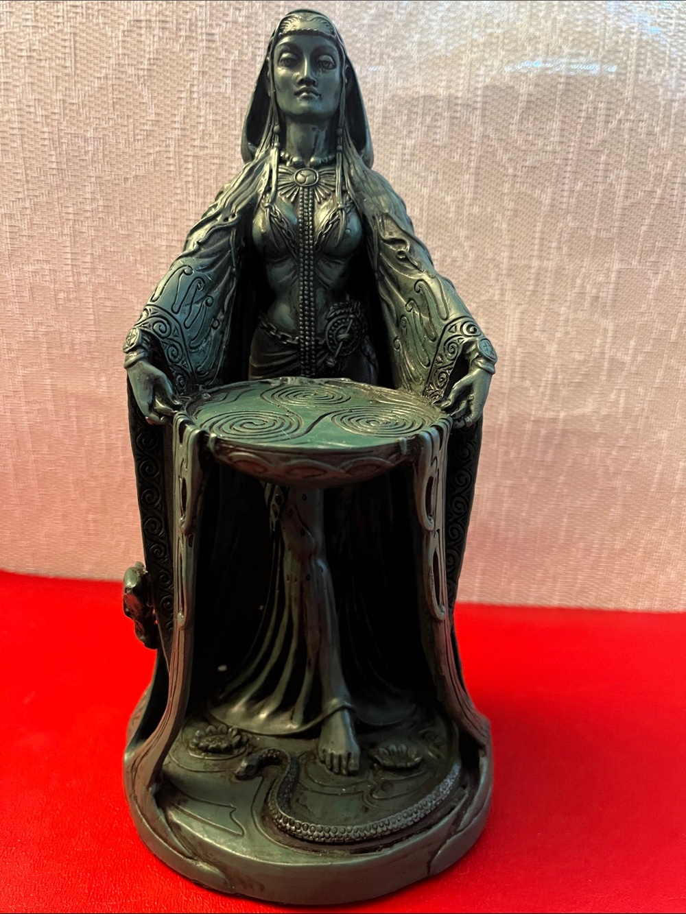 Ebros Irish Mythology Triple Goddess Mother Danu Magic Cauldron Waters Statue 9"